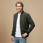 Men's Zip Classic Bomber Jacket Fashion Grand