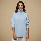 Chunky Knit Oversized High Neck Jumper for Women Fashion Grand