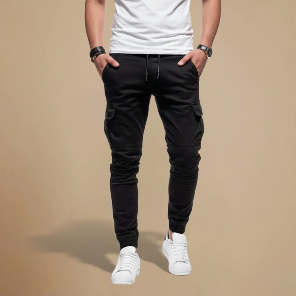 Men's Cargo Joggers Tapered Leg Elastic Waist Fashion Grand