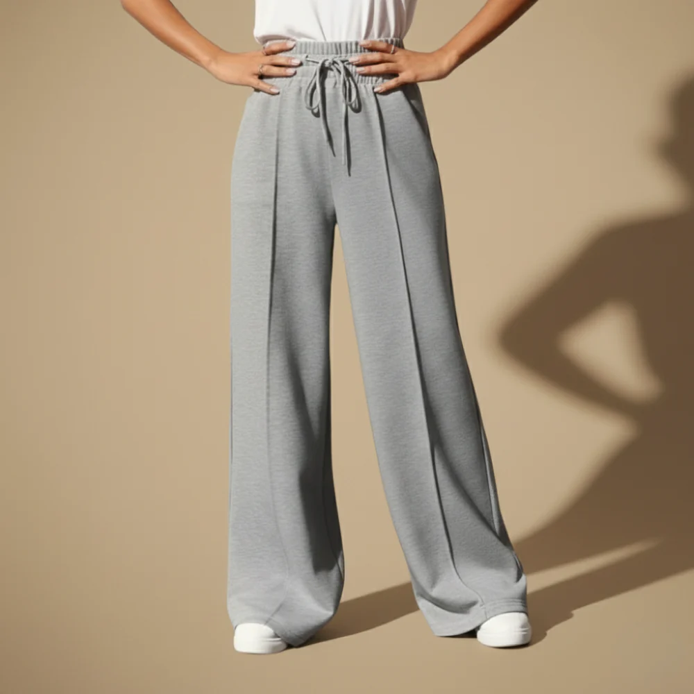 Women's Wide Leg Drawstring Trousers Fashion Grand