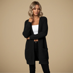 Women's Long Open Front Knit Cardigan Fashion Grand