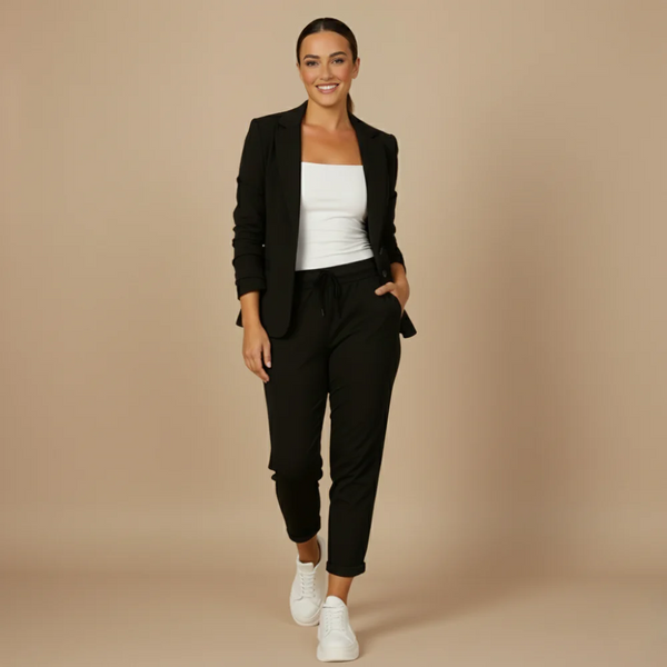 Women's Office Blazer Jogging Trousers Set Fashion Grand