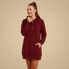 Women's Hooded Pullover Mini Dress Fashion Grand