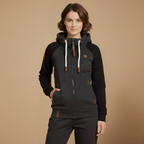 Women's hooded zip up casual sweatshirt jacket