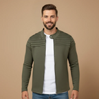 Men’s slim fit zip with long sleeves jacket
