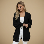 Women Chunky Knit Balloon Sleeve Open Cardigan Fashion Grand