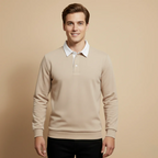 Men’s long sleeve polo sweater