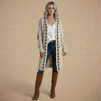 Women Long Knitted Hooded Cardigan Fashion Grand