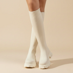 Women's elasticated mid calf boots Fashion Grand