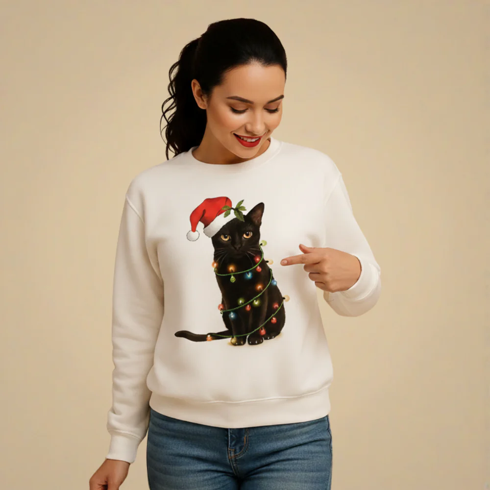 Christmas Print Sweatshirt for Women Fashion Grand