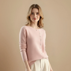 Ladies Fine Knit Long Sleeve Button Front Cardigan Fashion Grand