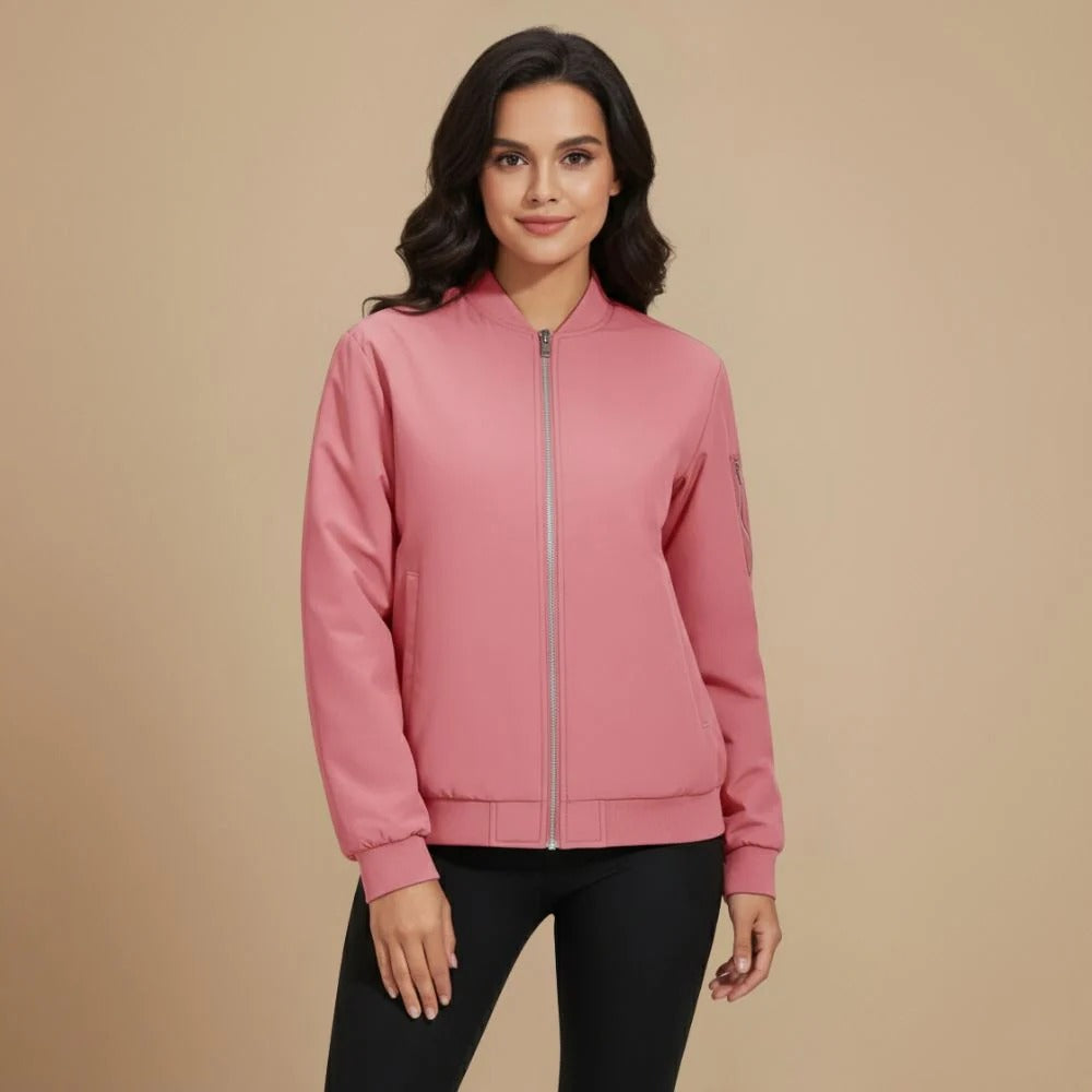 Padded Full Zip Bomber Outerwear for Women Fashion Grand