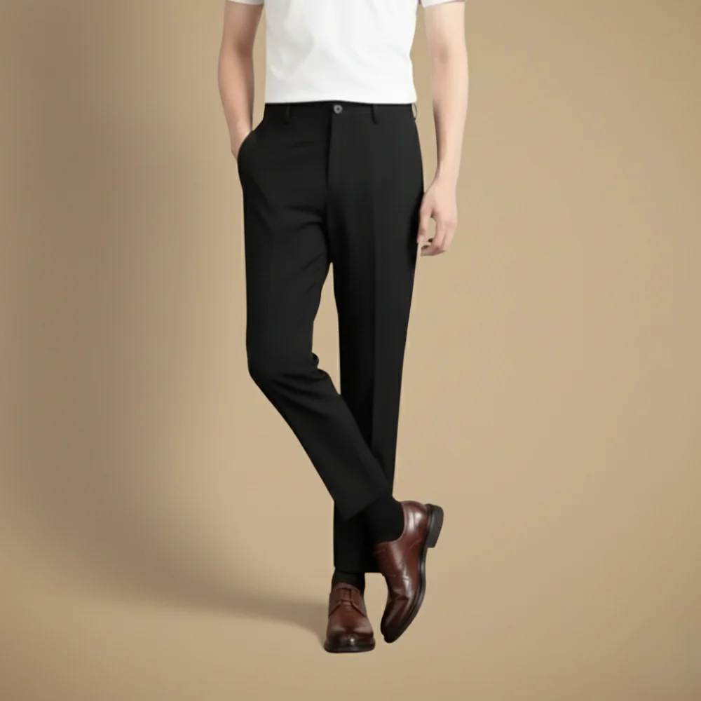 Men's casual straight leg trousers