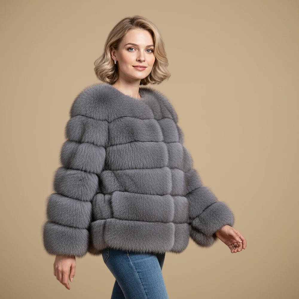 Women's Thick Warm Round Neck Winter Coat Fashion Grand
