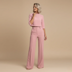 Women's Elegant Crop Top Wide Leg Co-ord Fashion Grand