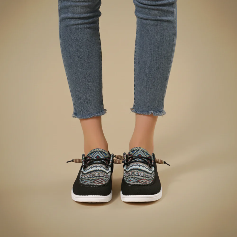 Women's casual patterned slip-on loafers Fashion Grand