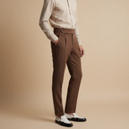 Men's Formal High Rise Straight Trousers Fashion Grand