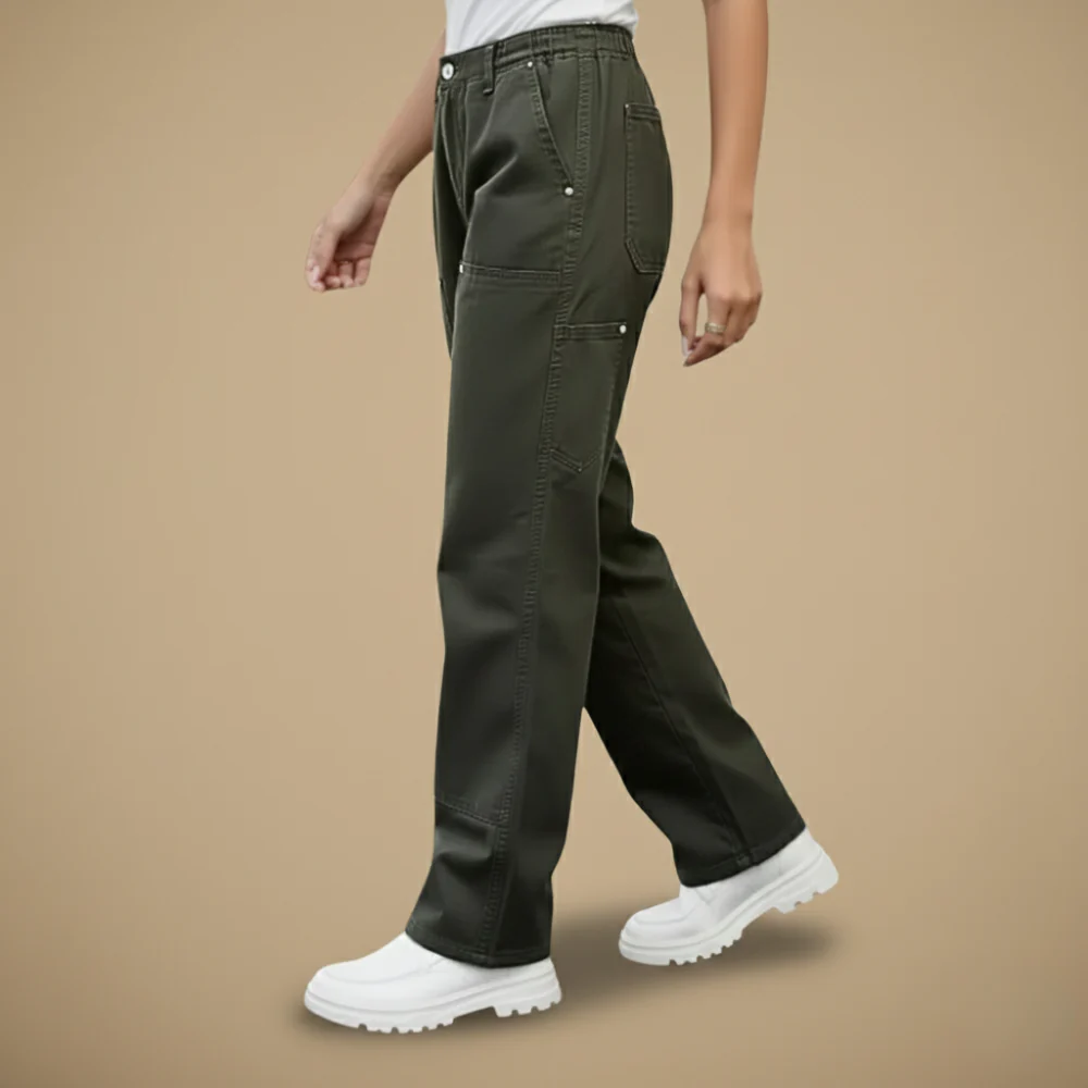 Women's Casual Minimalist Denim Trousers Fashion Grand