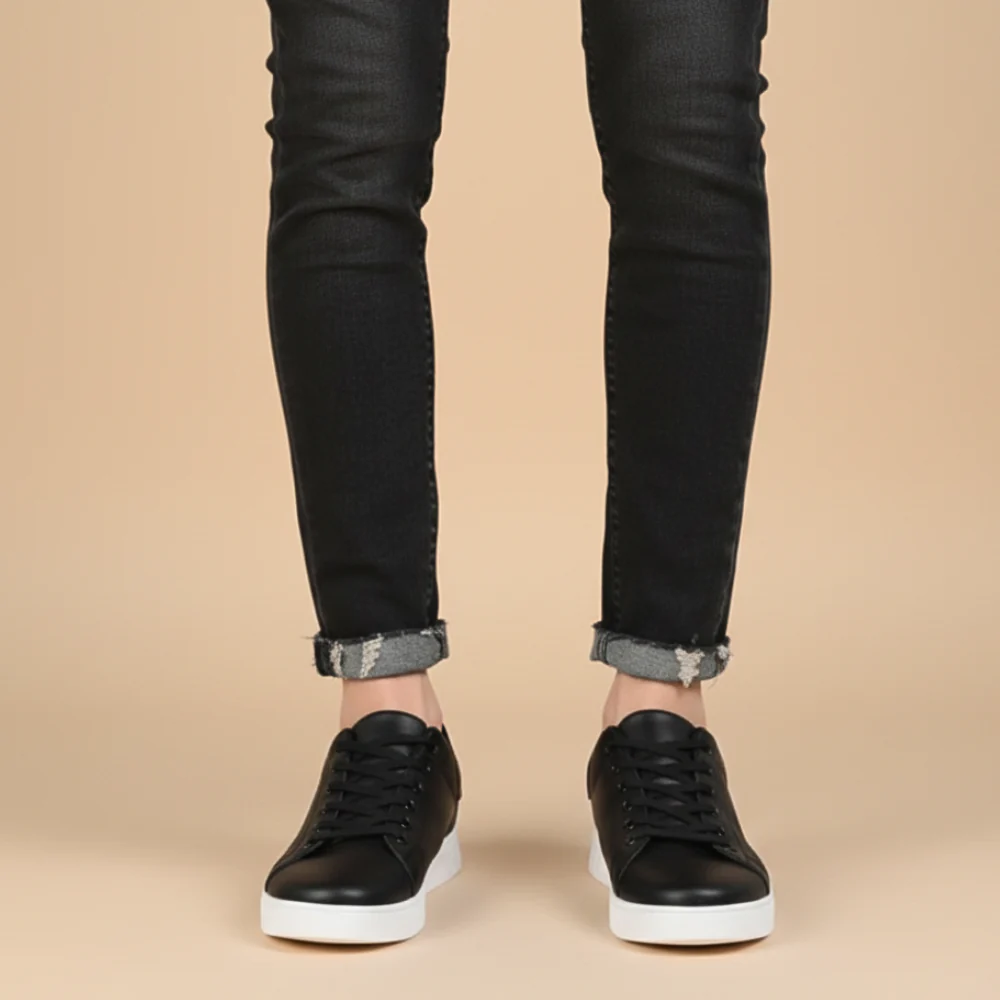 Men's lace up sneakers with flat sole Fashion Grand