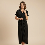 Women's Midi Dress with Waist Tie Fashion Grand