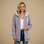 Women's Warm Fuzzy Zip Hoodie Fashion Grand