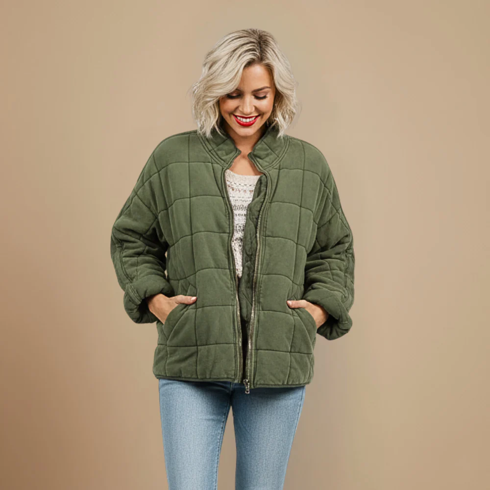 Women's Padded Jacket Casual Quilted Style Fashion Grand