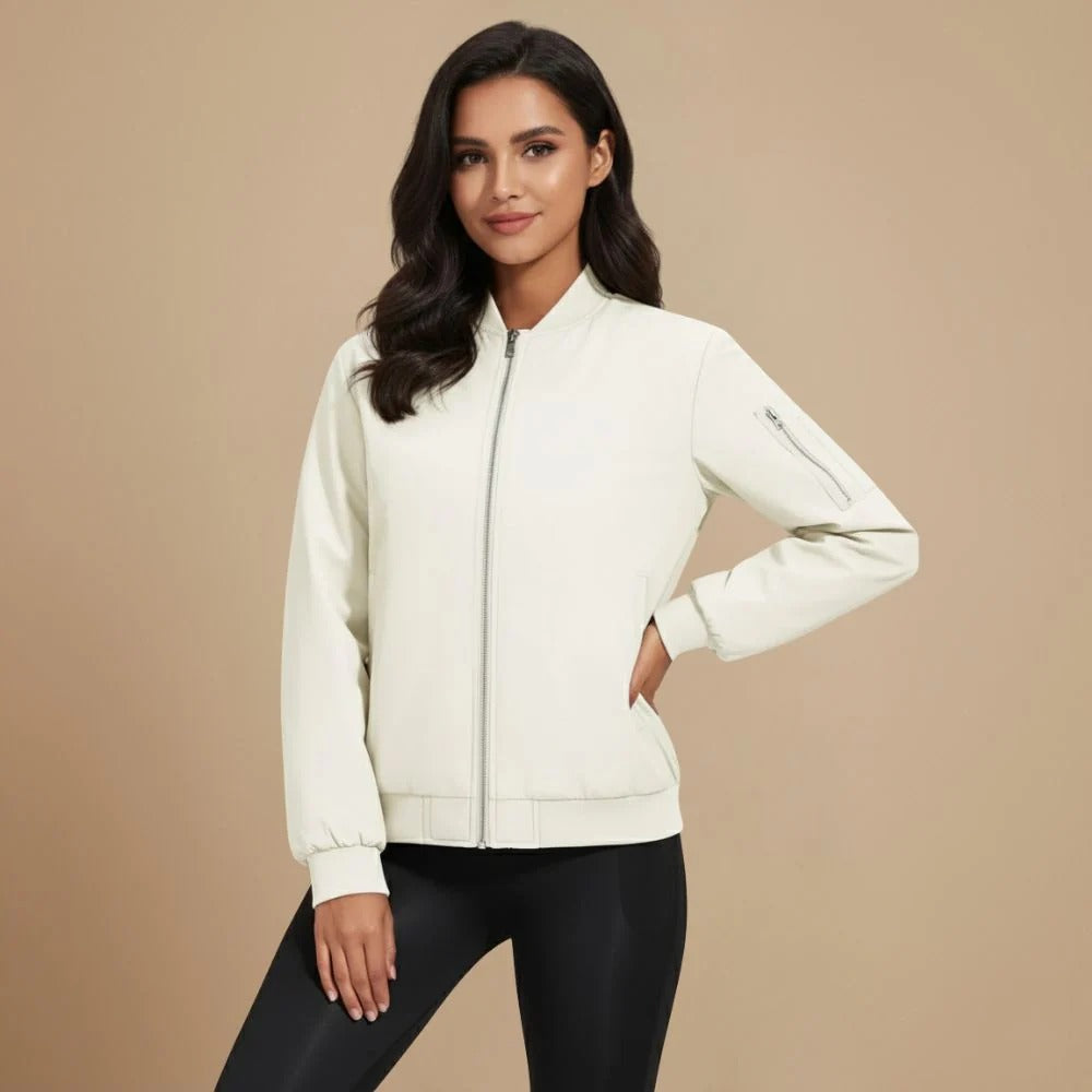 Padded Full Zip Bomber Outerwear for Women Fashion Grand