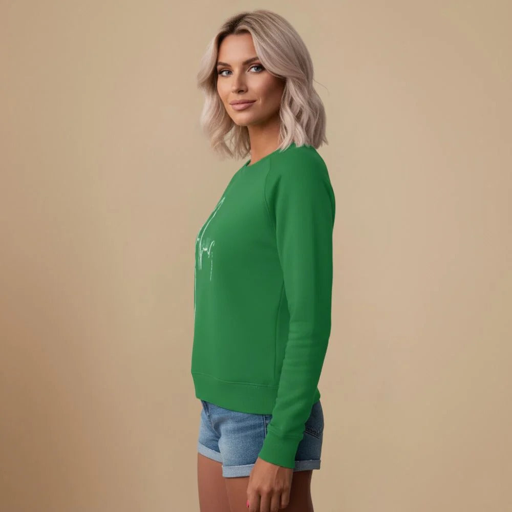 Women's Round Neck Sweatshirt with Cat Graphic Print&nbsp; Fashion Grand