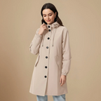 Women's Drawstring Hood Loose Fit Casual Jacket Fashion Grand