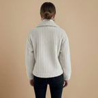 Ladie's Warm Soft Buttoned Shirt Collar Jacket Fashion Grand