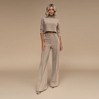 Women's Elegant Crop Top Wide Leg Co-ord Fashion Grand