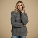 Women's Turtleneck Twist Knit Sweater Fashion Grand