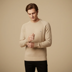 Men Basic Round Neck Knitted Jumper Fashion Grand