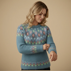 Women's Fair Isle Loose Knit Jumper &nbsp;Sweater Fashion Grand