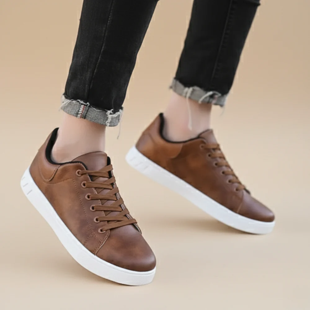 Men's lace up sneakers with flat sole Fashion Grand