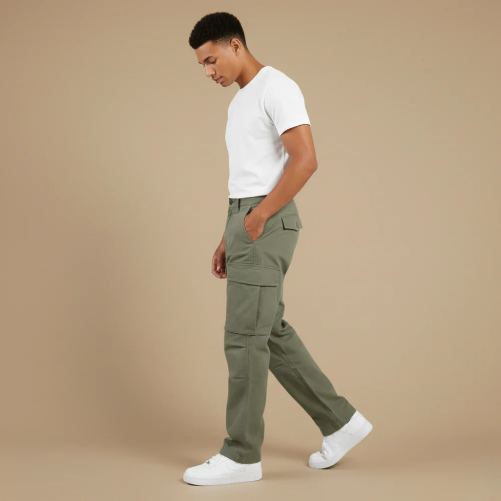 Men's Drawstring Multi Pocket Cargo Trousers Fashion Grand