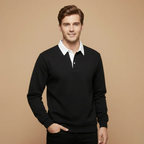 Men’s long sleeve polo sweater