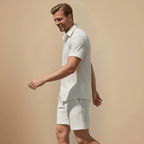 Men's Textured Shirt Shorts Two Piece Outfit Fashion Grand
