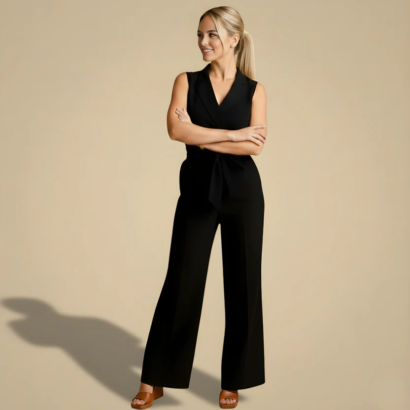 Women's Elegant Sleeveless Wrap Jumpsuit Fashion Grand