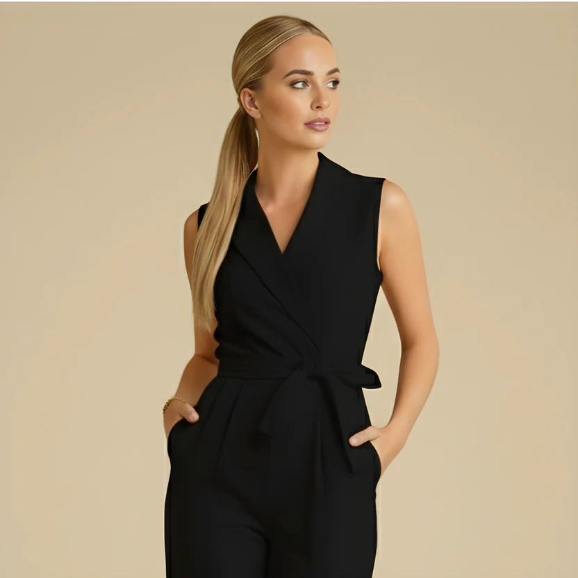 Women's Elegant Sleeveless Wrap Jumpsuit Fashion Grand