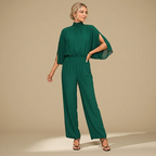 Women's Flowing Formal High-Neck Jumpsuit Fashion Grand