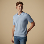 Men's open collar knitted polo short sleeve Fashion Grand