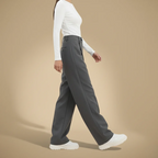 Women's high waist straight leg suit trousers