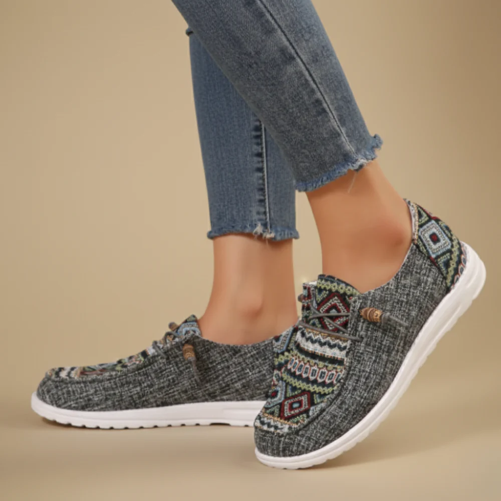 Women's casual patterned slip-on loafers Fashion Grand