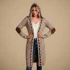 Women Long Knitted Hooded Cardigan Fashion Grand