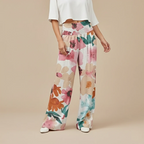 Women's Wide Leg Summer Print Trousers Fashion Grand