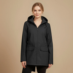 Lightweight Women's Hooded Zip Front Raincoat Fashion Grand
