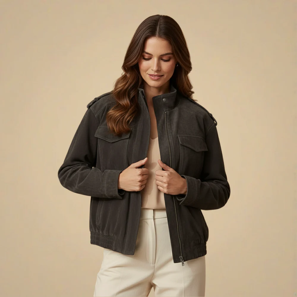 Women's Collar Casual Autumn Jacket Fashion Grand