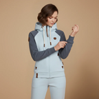Women's hooded zip up casual sweatshirt jacket