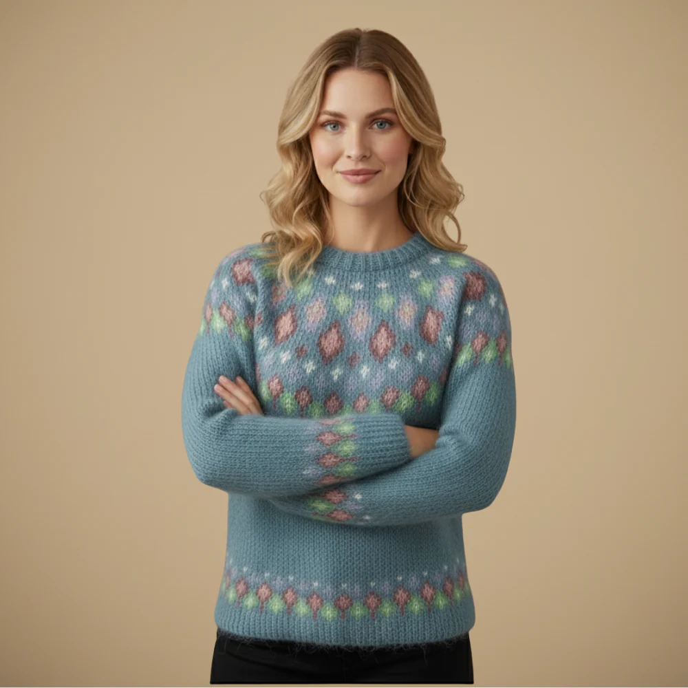 Women's Fair Isle Loose Knit Jumper &nbsp;Sweater Fashion Grand